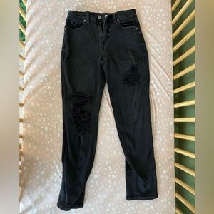 eunina Black Distressed Skinny Jeans